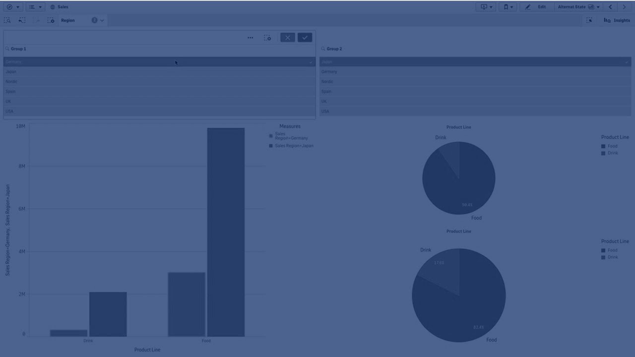 Использование альтернативных состояний в визуализациях для проведения сравнительного анализа — Ql...