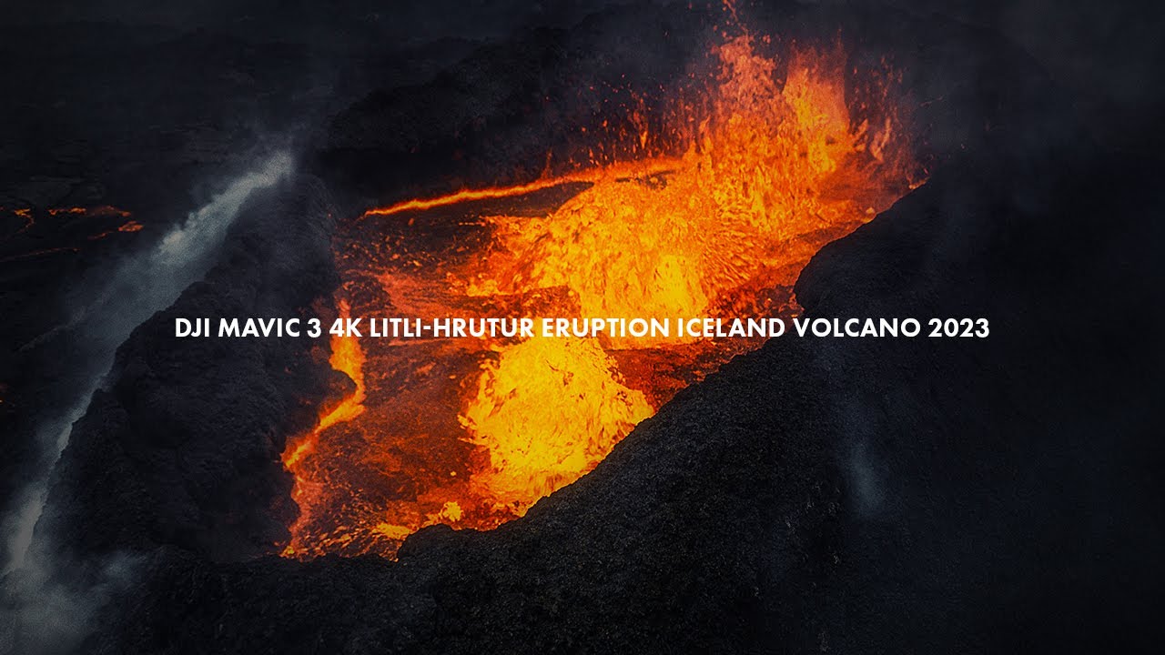 DJI Mavic 3 Cinematic 4K Litli-Hrutur Eruption Iceland Volcano 2023