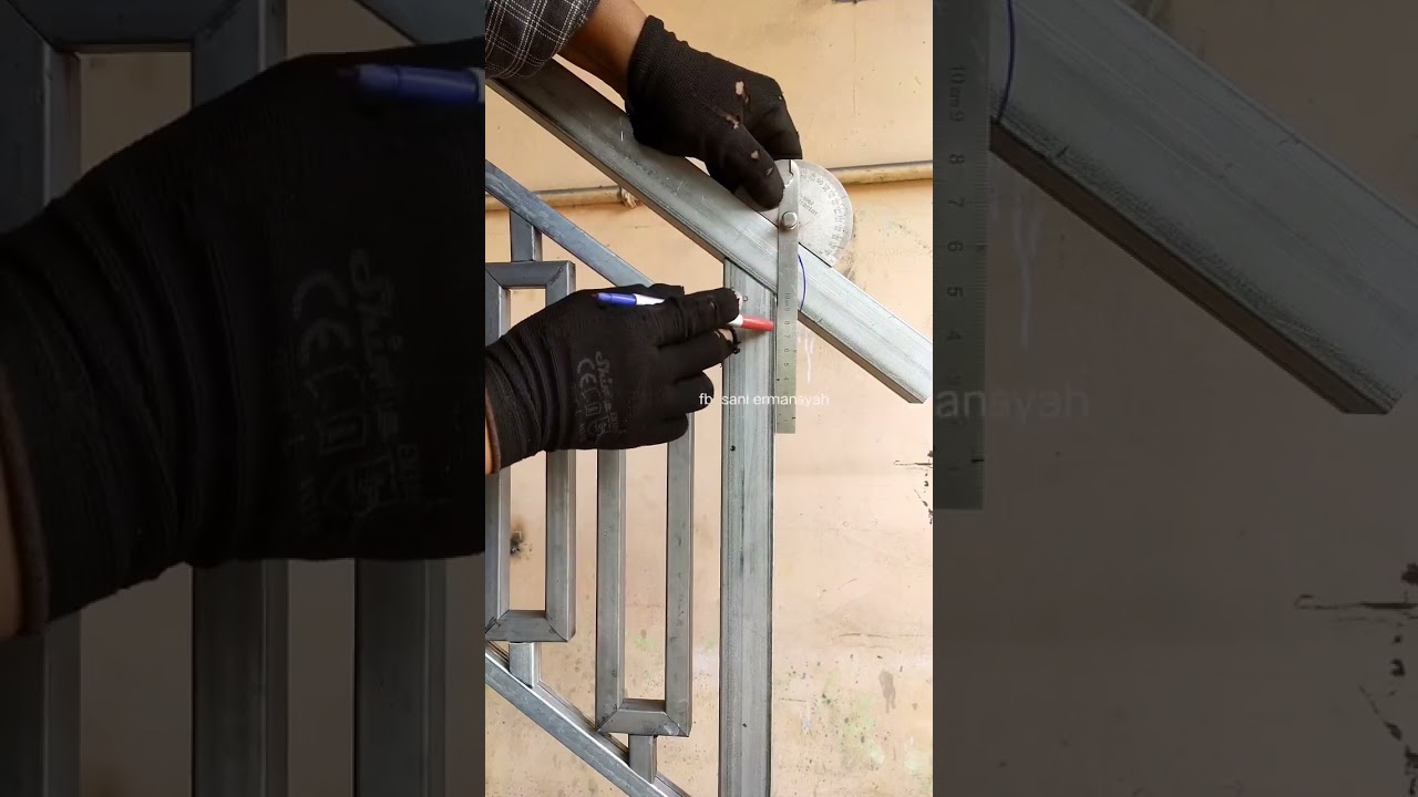 How to get amazing stair railing angles #Ideal #diy #welding #tips #welder #skills #art.