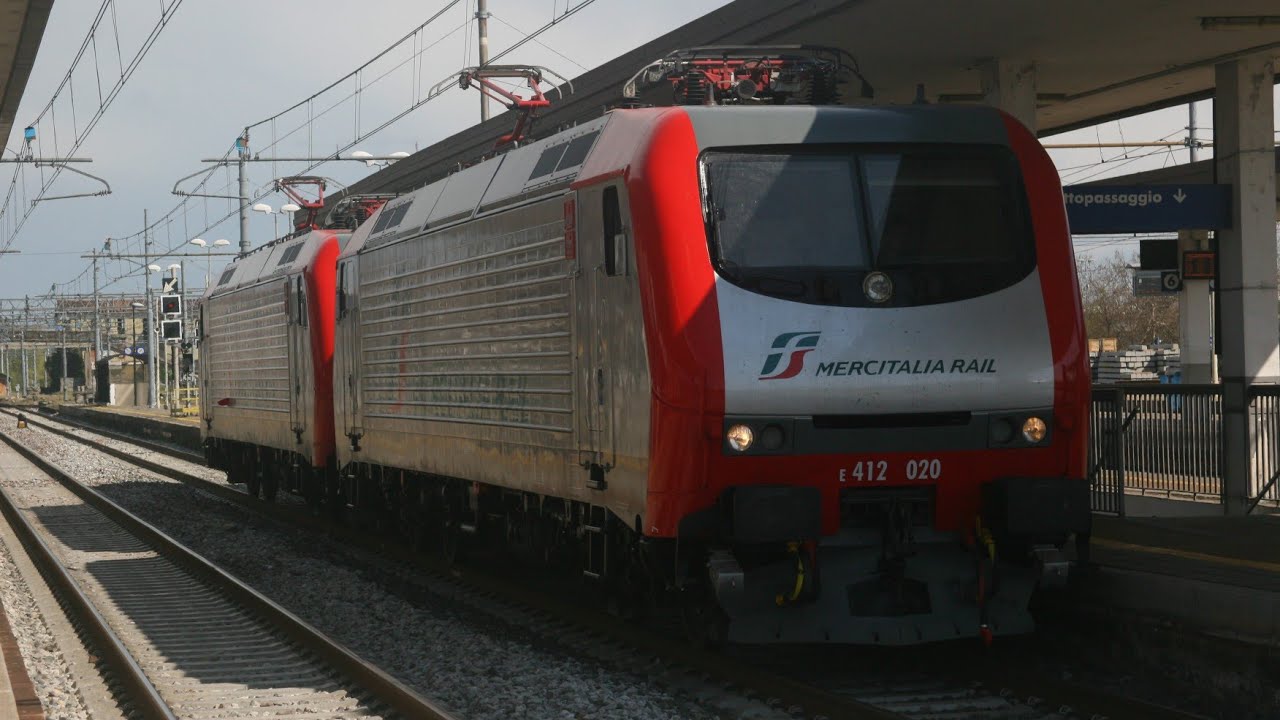 DOPPIA E412 IN NUOVA LIVREA MERCITALIA RAIL ~ Una giornata alla stazione di Treviglio | 150&deg; parte