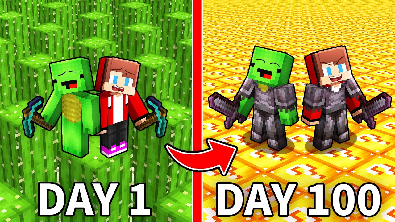 Mikey and JJ: Floor Changes Randomly Every Day in Minecraft (Maizen)