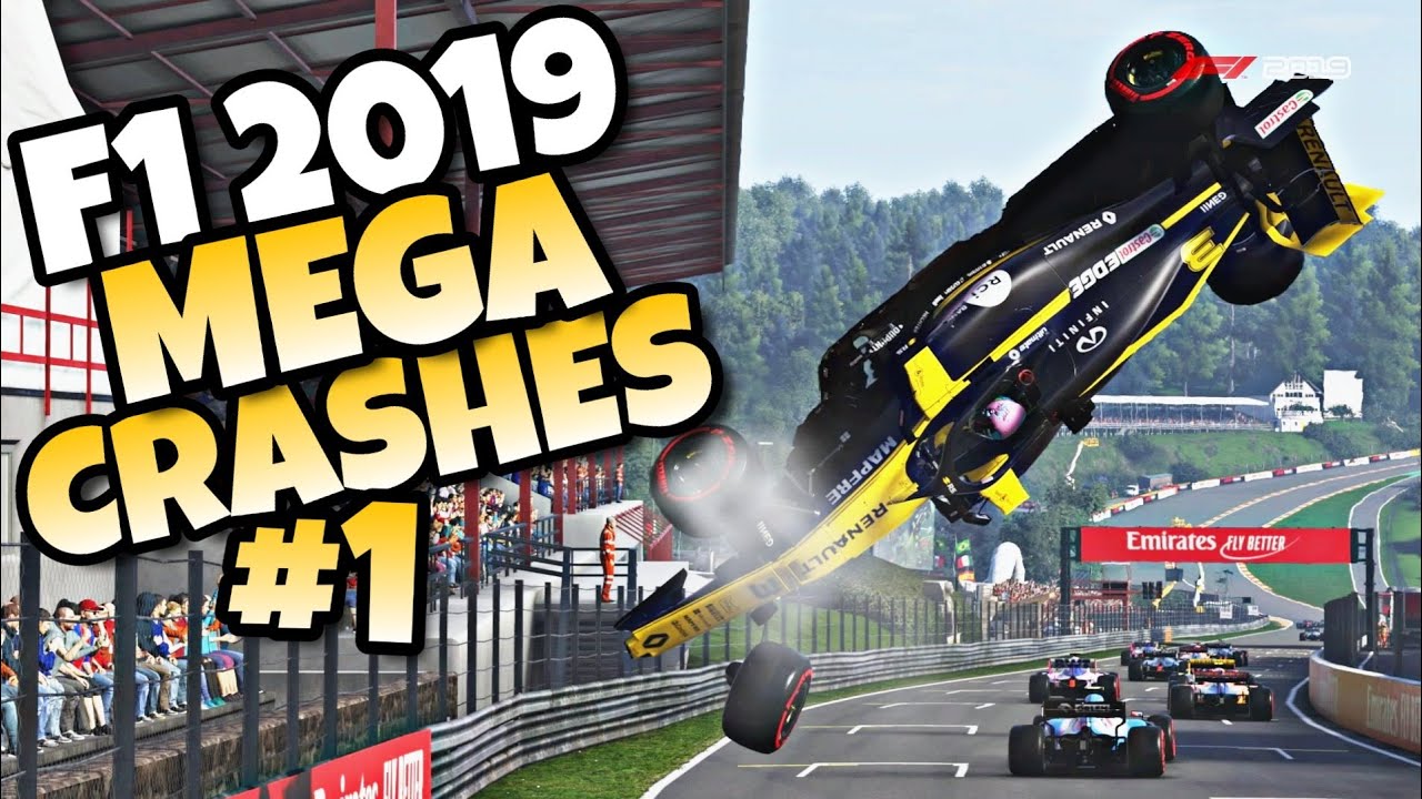 F1 2019 MEGA CRASHES #1