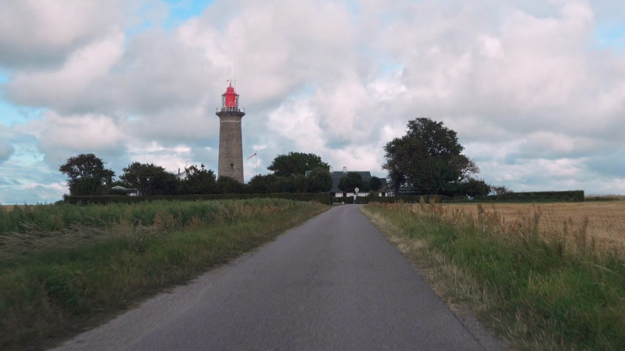 Drive in Denmark from Gjerrild to Grenaa. Margueritrute.