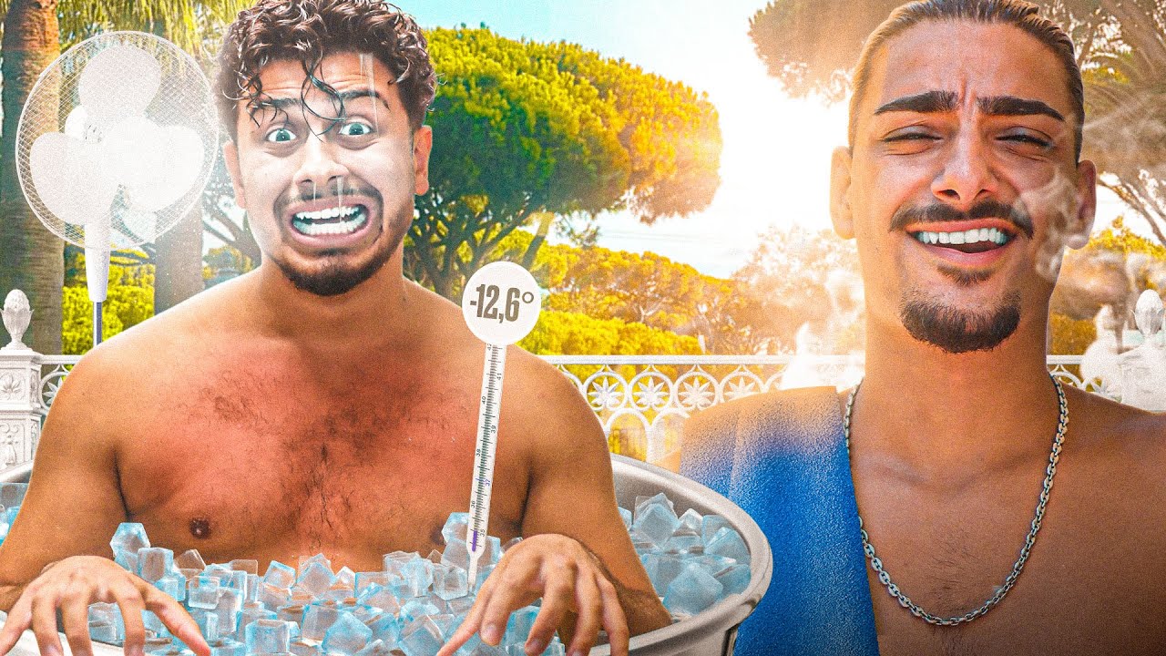 EXTREME EISBAD QUIZ CHALLENGE 🥶 Mit Cali, Hassuna & Albozz