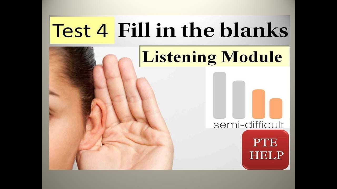 PTE Listening Fill in the blanks | Semi-difficult level | Real exam accent