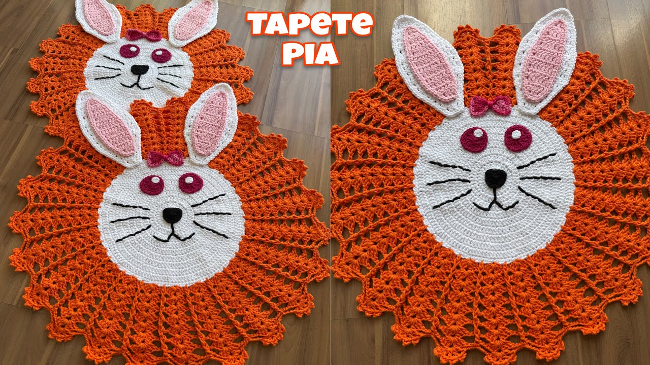 Jogo de banheiro coelhinho em crochê passo a passo - Tapete para fazer na Páscoa em crochê - Easter