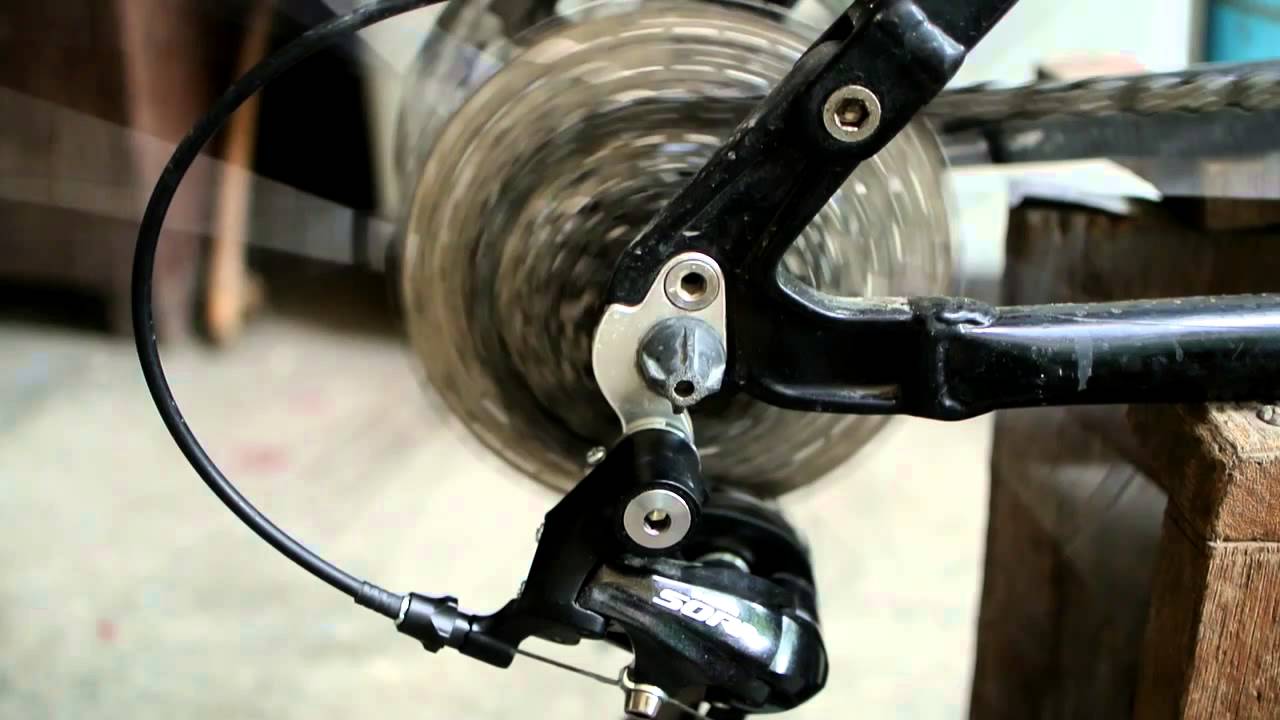 Shimano Sora 3500 short-cage RD on 36T cassette