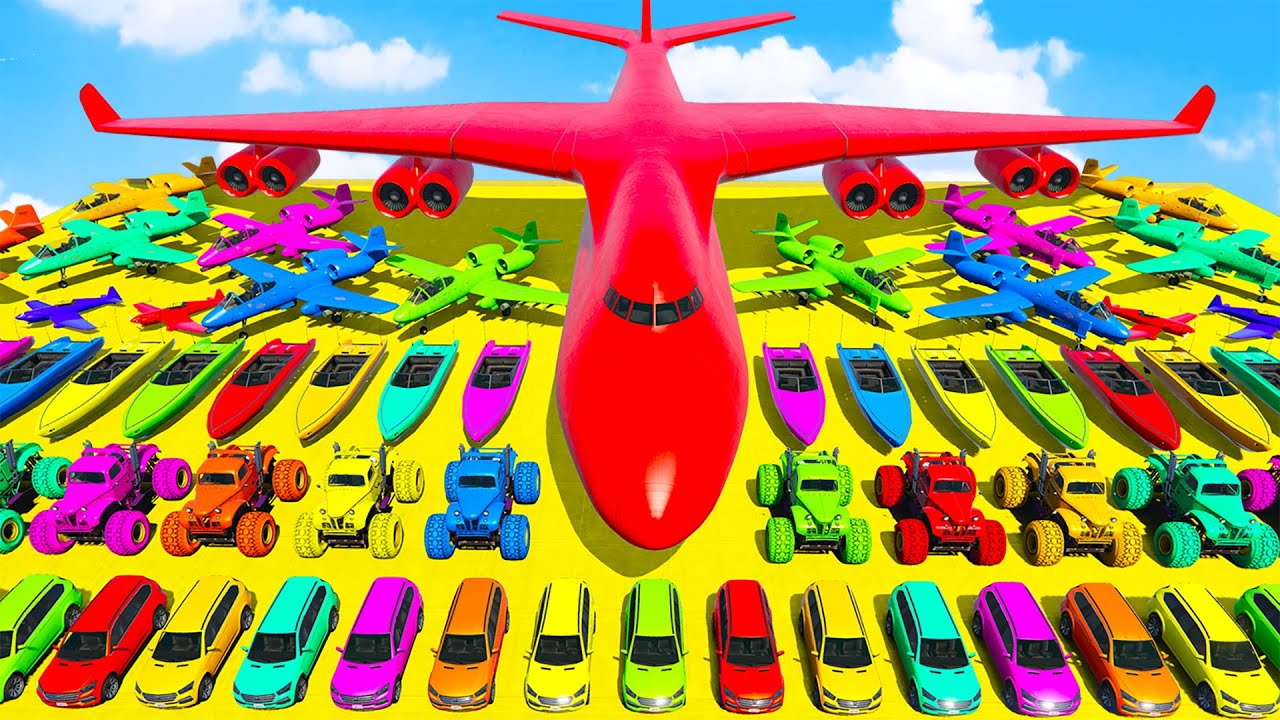 SPIDER-MAN GTA 5 💥🕷️ Impossible Crazy Stunt Challenge 🚀 Super Cars, Bikes, Helicopters & Boats
