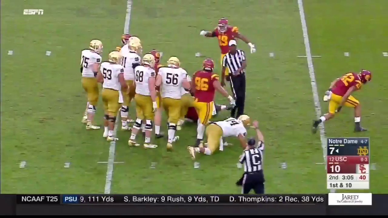 Football: USC 45, Notre Dame 27 - Highlights 11/26/16