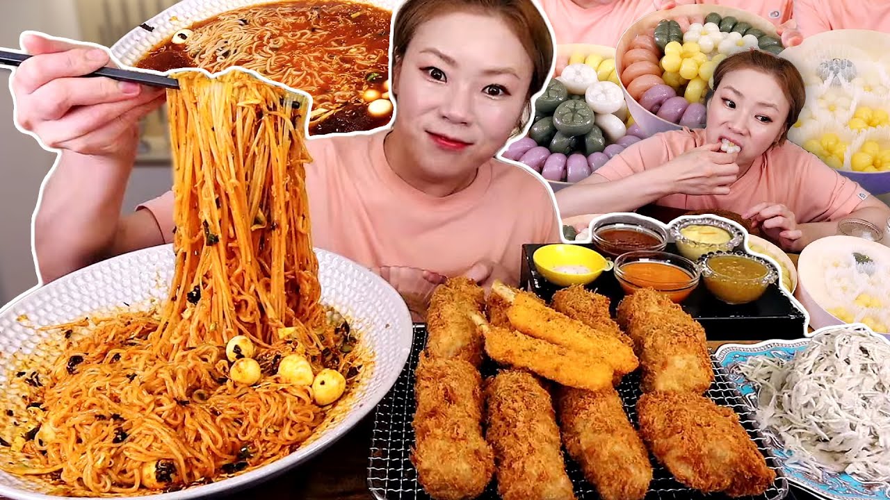 냉쫄면과 통체다 치즈롤까스들 뿌시고 11.6만원 수제 꽃 송편먹방~! 20220718/Mukbang, eating show