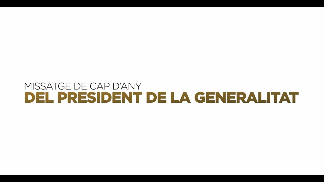 🏛🗣 Missatge de Cap d'Any del president de la Generalitat, Juanfran Pérez Llorca
