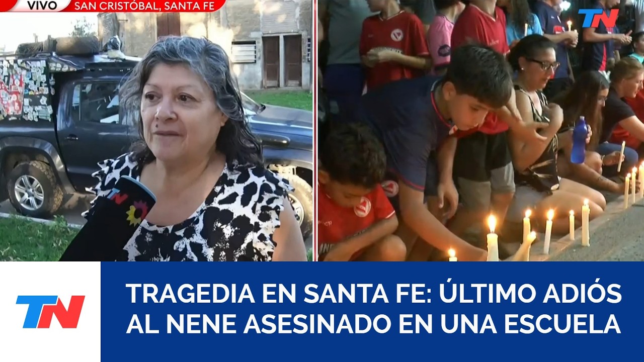 Despiden al nene que fue asesinado en Santa Fe: 