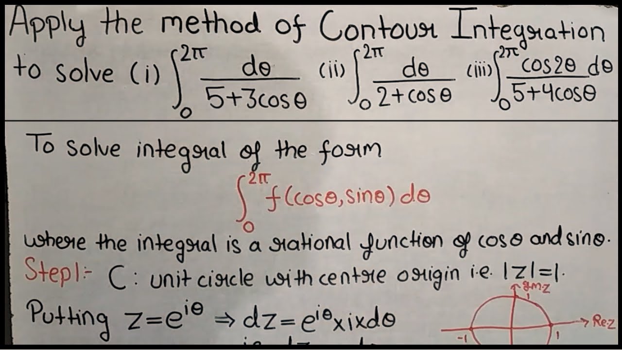 Integration round the unit circle|Method of contour integration|Part 1|Theta Classes