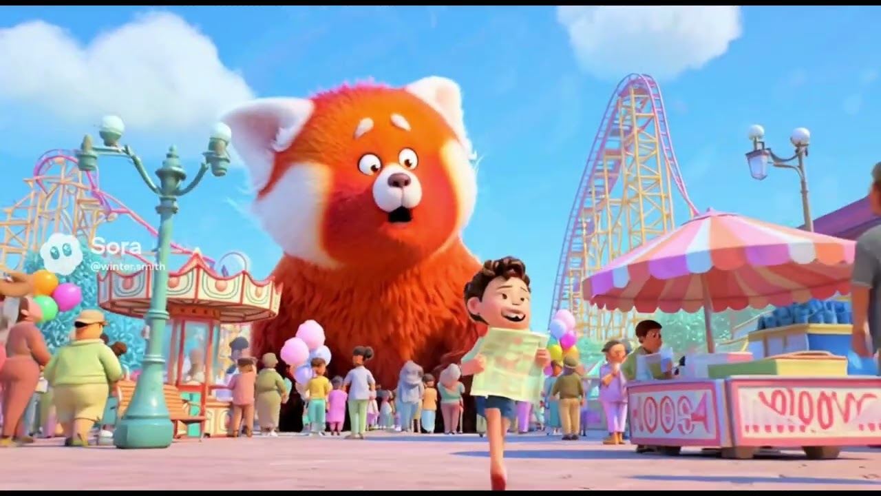 Cursed cartoon red panda compilation sora ai 