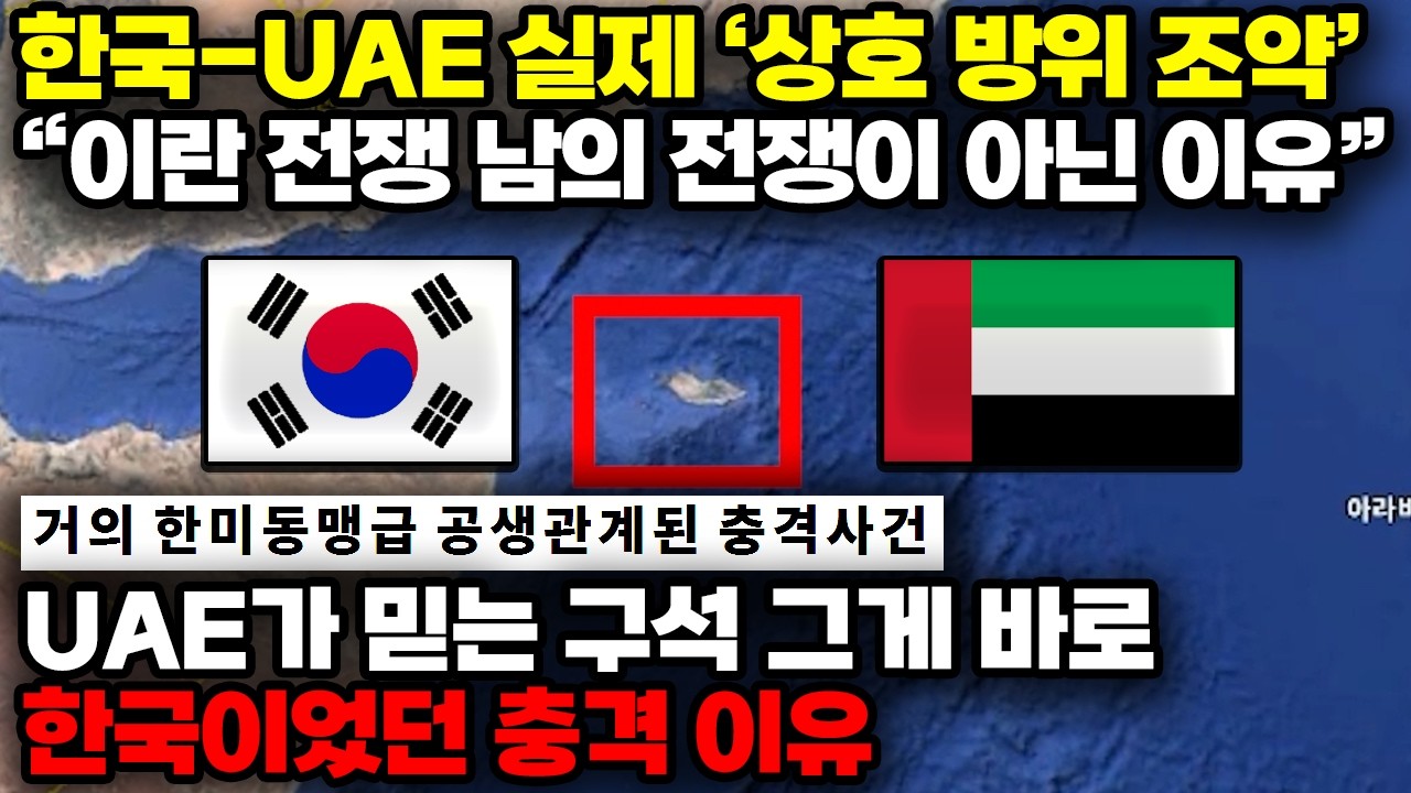 한국 UAE 상호 방위조약   한국 개입 가능성 있는가? 한국 얻어갈 파이는