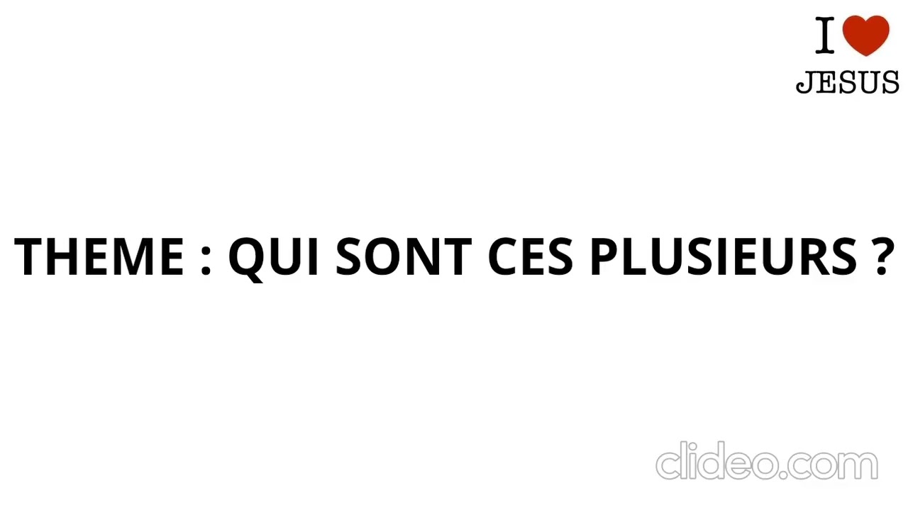 CULTE DU 22 FEVRIER 2026 THEME : QUI SONT CES PLUSIEURS ?