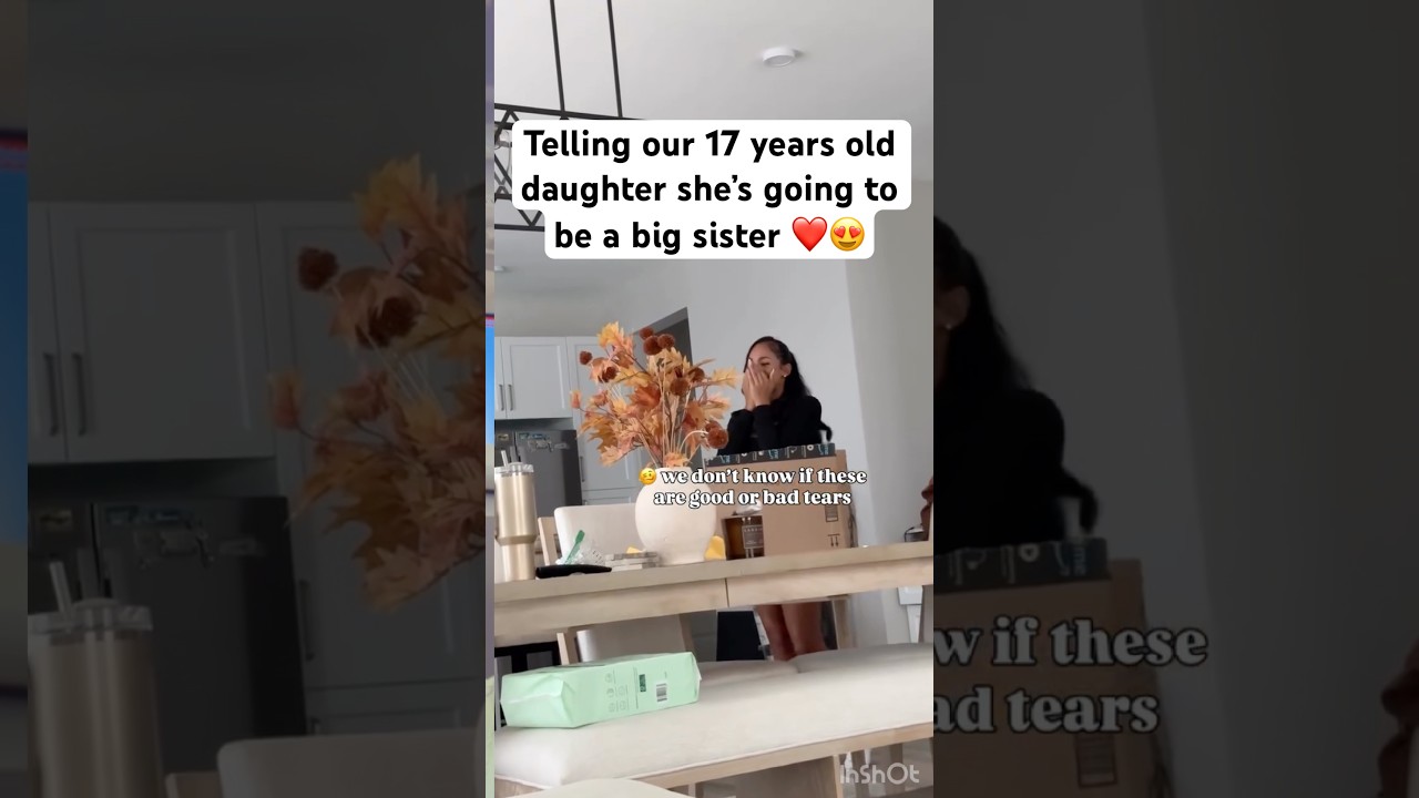 Сообщаем нашей 17-летней дочери, что у нас будет ещё один ребёнок ❤️😍 