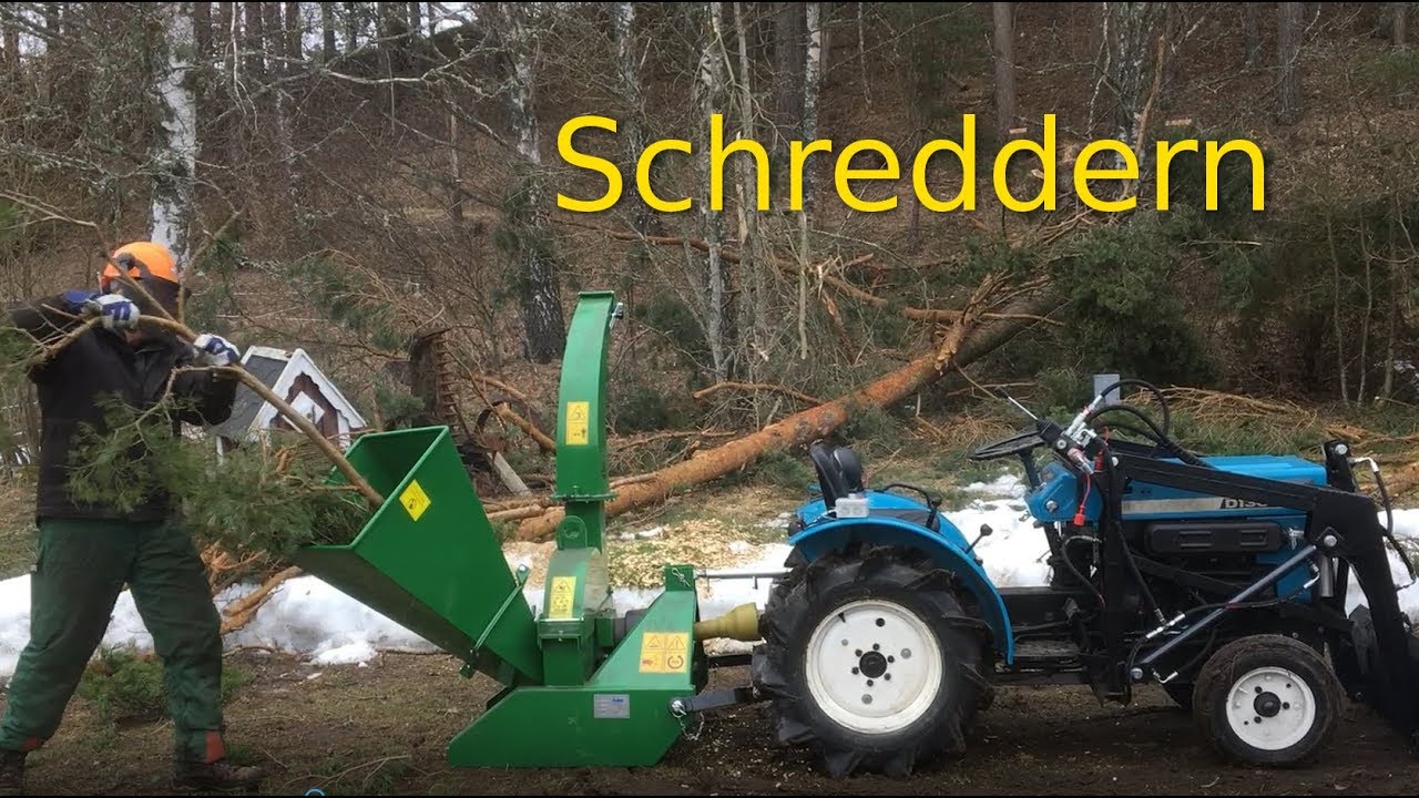 Schreddern mit dem Kleintraktor