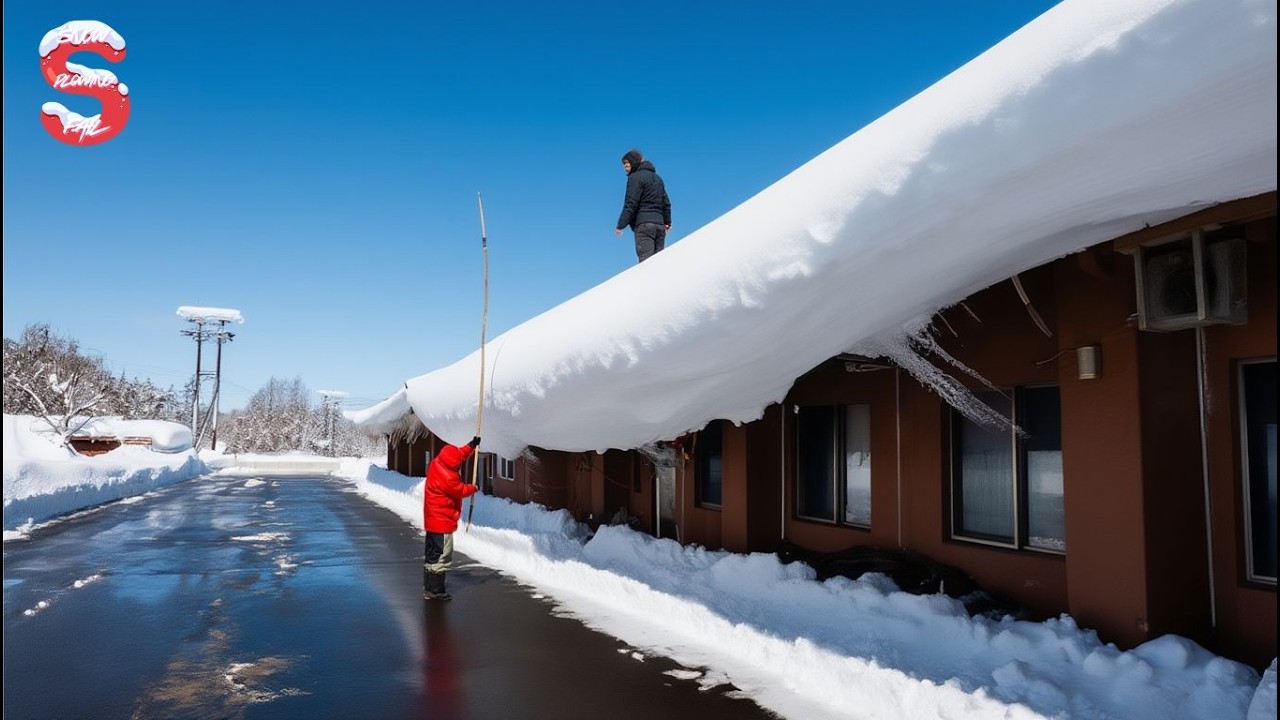 Skilled Snow Removal: Massive Roof Avalanche | Extreme Challenging Roof Snow Clearing Moments #32
