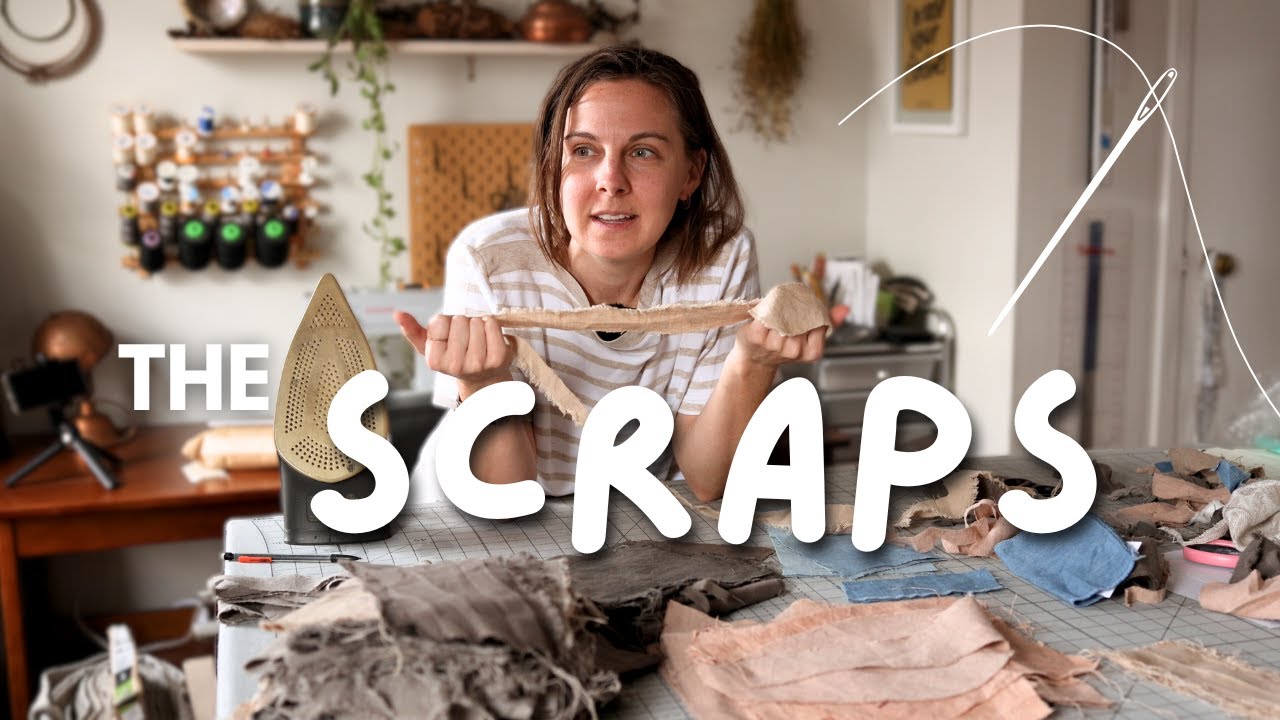 Linen fabric scraps - Here's what I do with them! // sewing studio chats