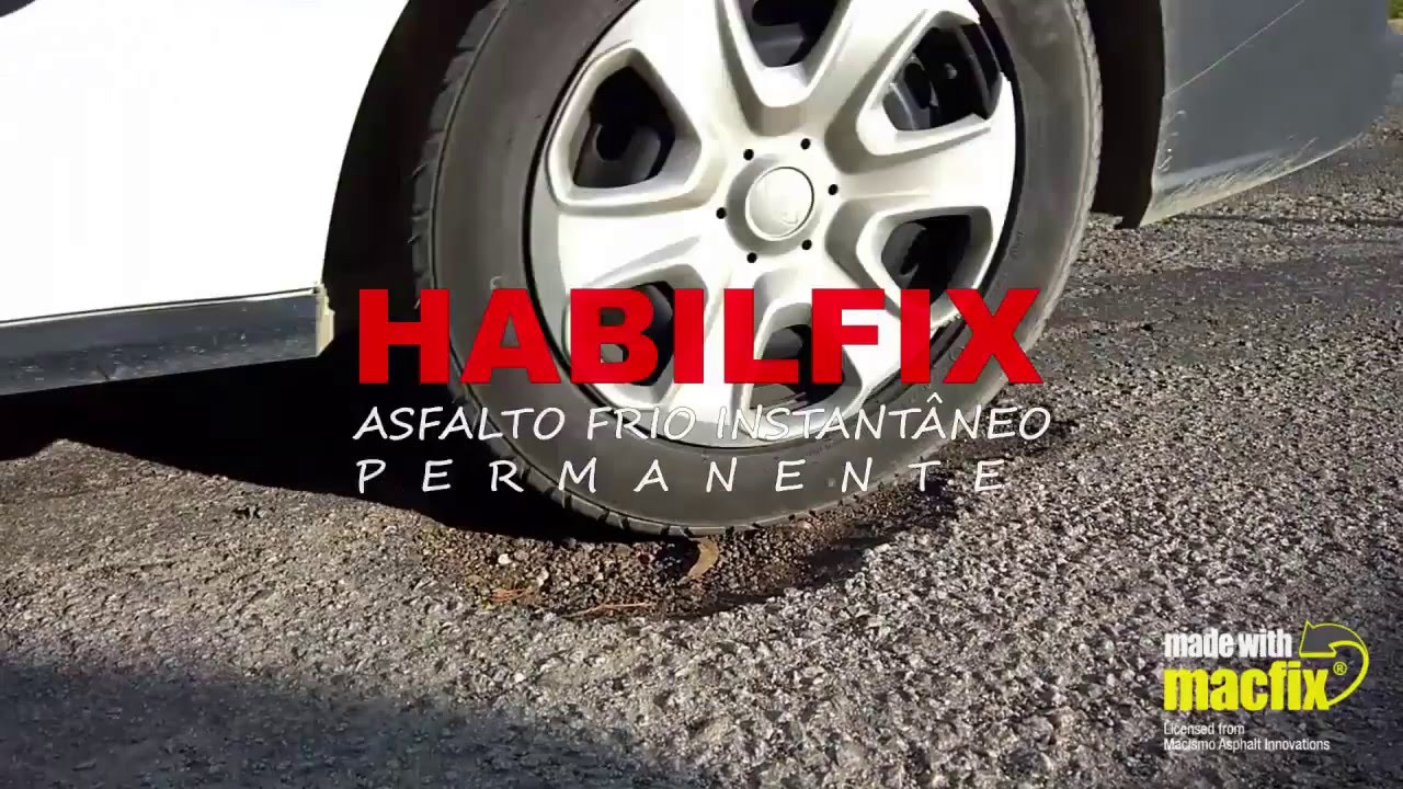 Asfalto frio HABILFIX &reg; - Repara&ccedil;&atilde;o de buraco