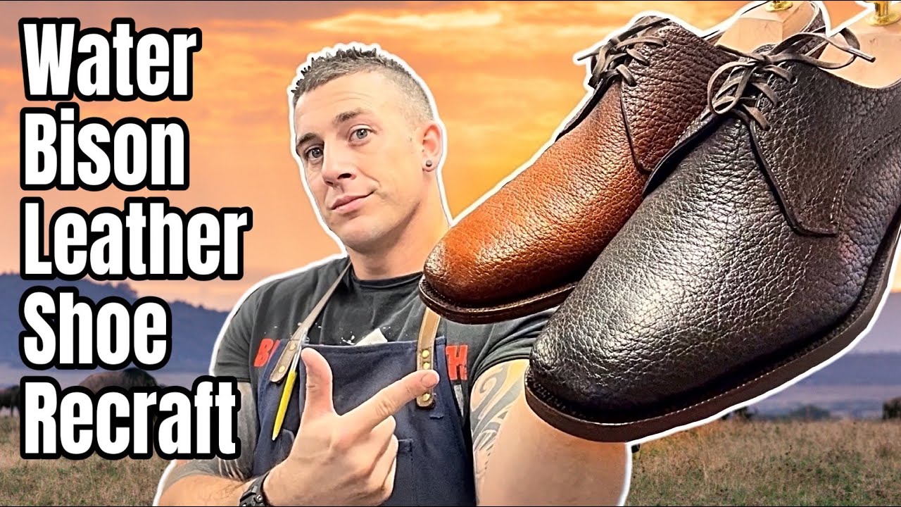 Обувь Crocket & Jones из кожи водяного бизона — переделка и изменение цвета #Экзотика