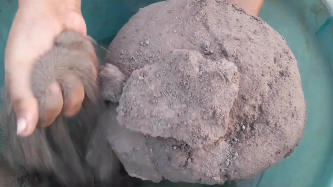 Mud slabs by mini🤎slabs crumbling in water tub+dry tub asmr ⌛ delicious video 💦💦