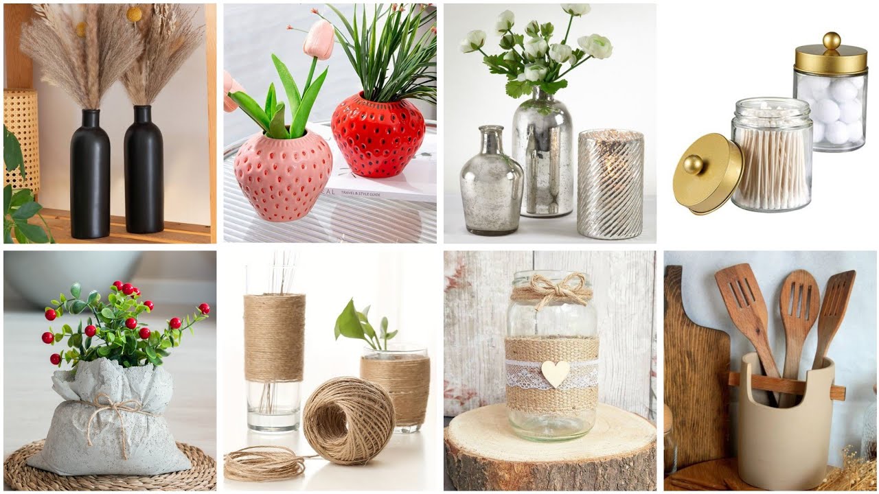 أفكار💡لديكور البيت✨ ابدعي ديكورات لبيتك بأقل تكلفة #craft #diy #ideas #home #افكار #برطمانات