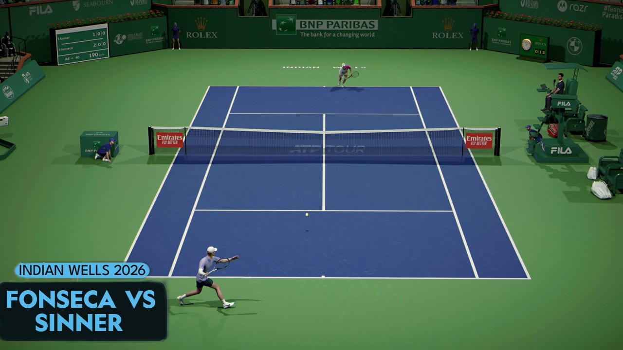 Fonseca vs. Sinner | An epic clash in Tennis paradise | Indian Wells Open | Tiebreak+ [Legendary AI]