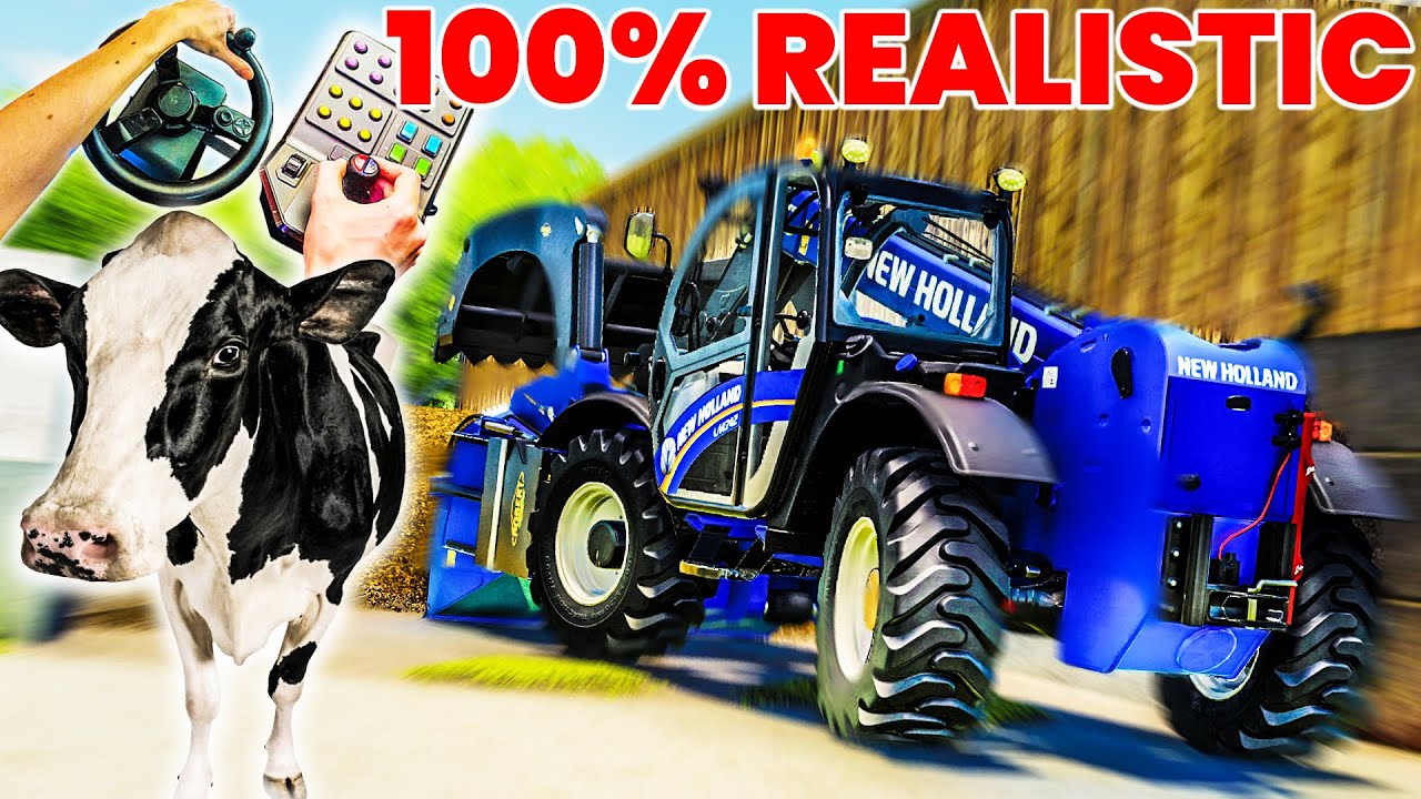 FULL REALISTIC WITH STEERING WHEEL VIEW (Animals) | Farming Simulator 19