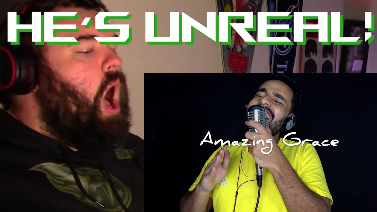 Singer reaction to Gabriel Henrique - Amazing Grace (WOW!)