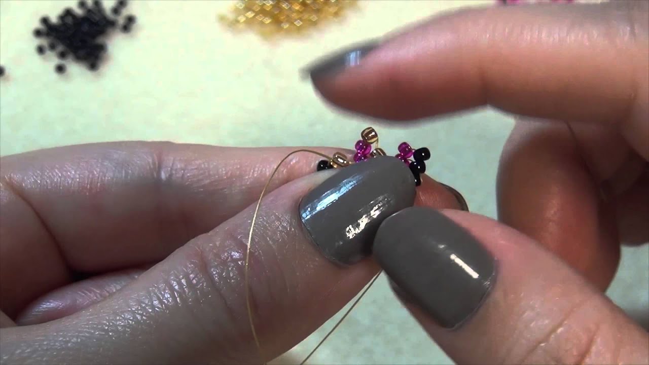 ヘリンボーンステッチ　動画　編み方　ビーズステッチ　オフルーム　基礎　Herringbone　stitch　DIY