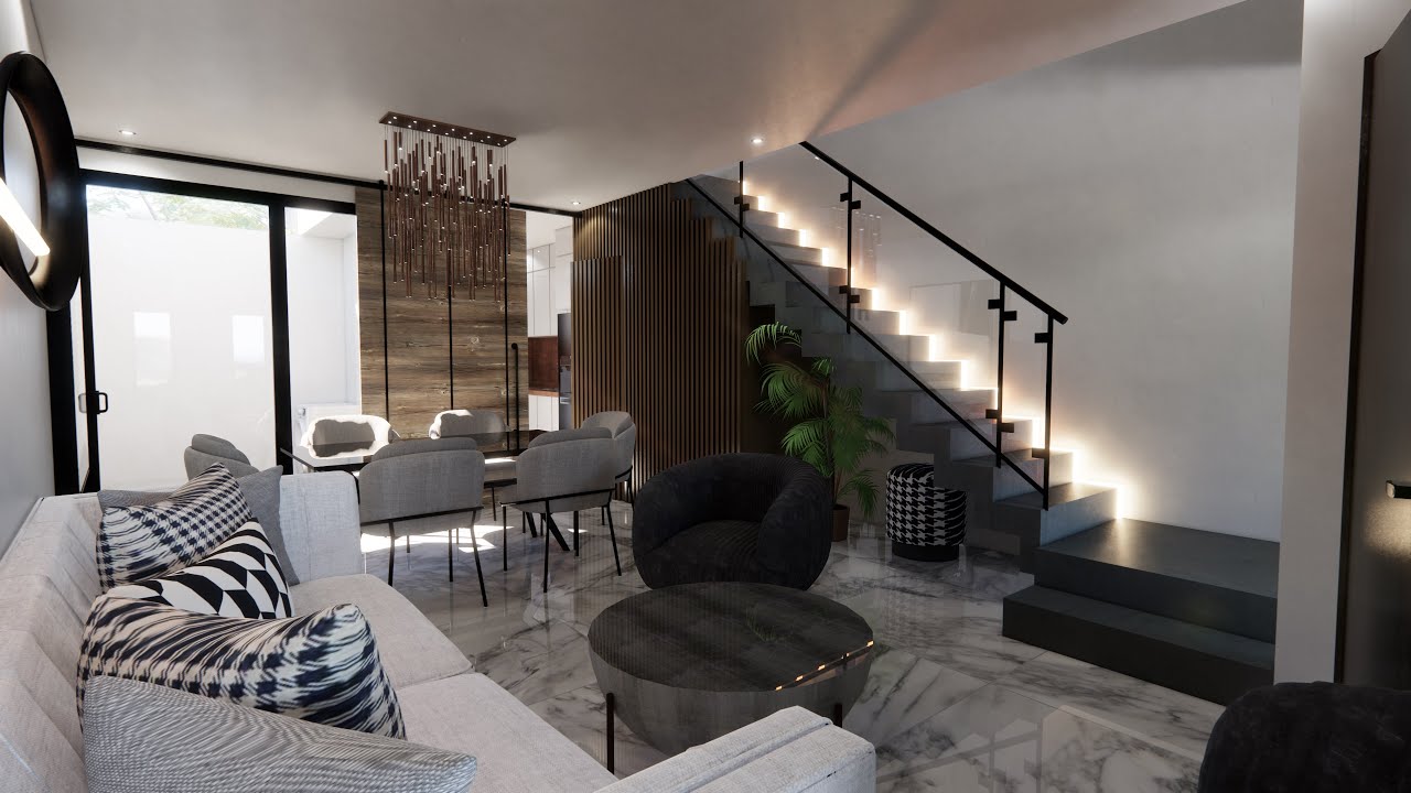 ASI SE DISEÑA UNA CASA DE 5X15 CON 3 HABITACIONES Y ESTUDIO