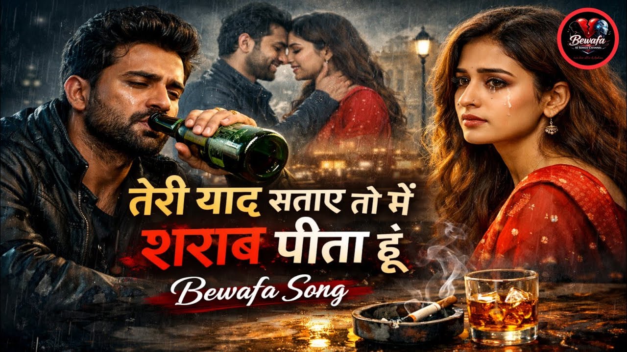 तेरी याद सताए तो मैं शराब पीता हूं | Bewafa Song | Sad Hindi Song 2026 | शराबी हिंदी सोंग | #song 