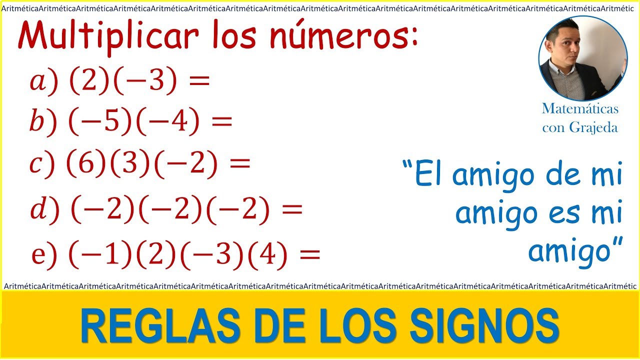 Multiplicar números con signos | Regla de los signos para principiantes