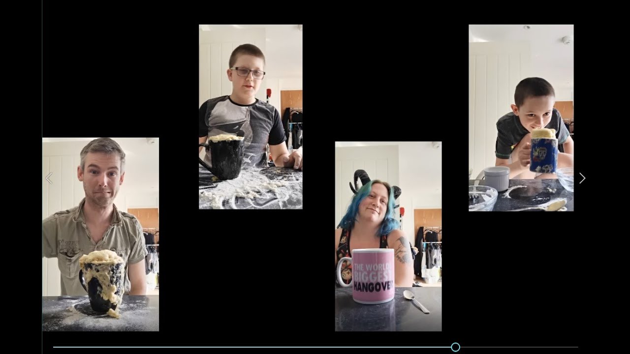CRAZY MUG CAKE RACE! Mug Cake Tutorial Family Fun