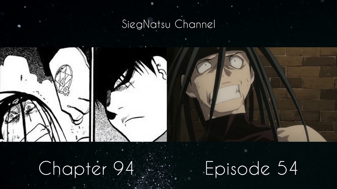 Fullmetal Alchemist Brotherhood - Riza and Roy vs Envy [Manga and Anime Comparison]