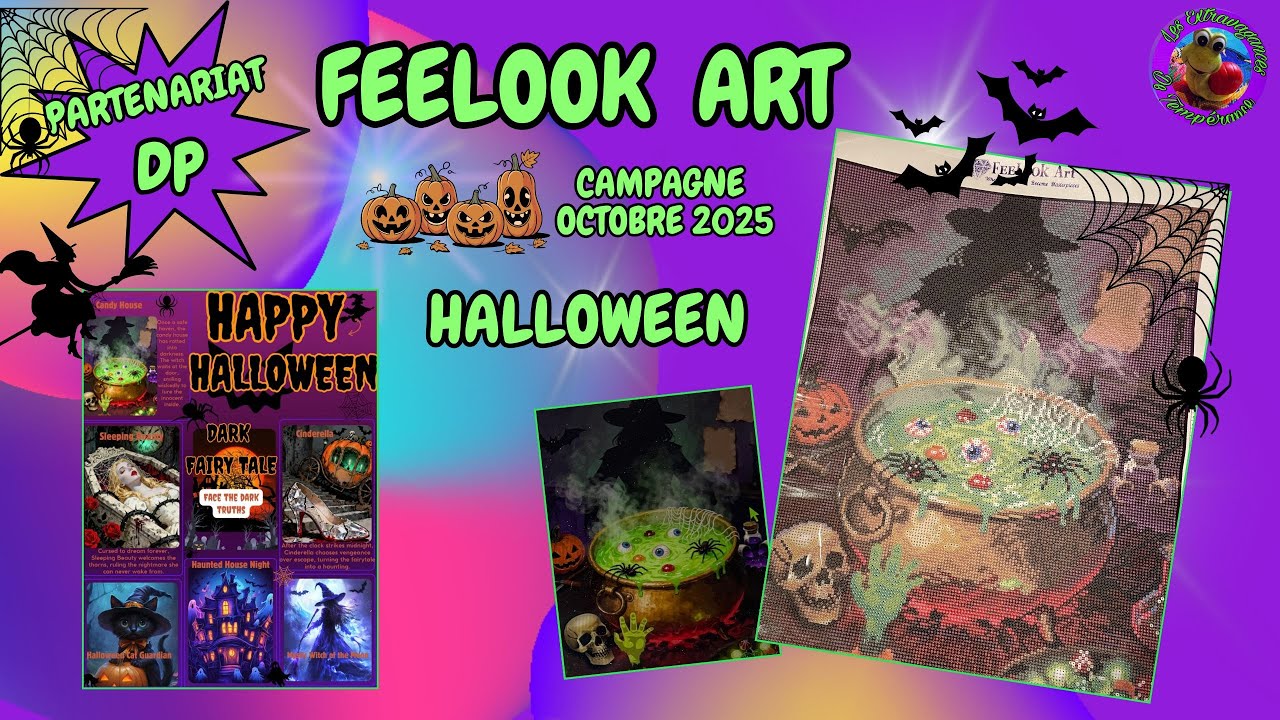 16.10.25  #unboxing FEELOOK ART / 💀CANDY HOUSE 🎃/ OCTOBRE #halloween  #partenariat #diamondpainting