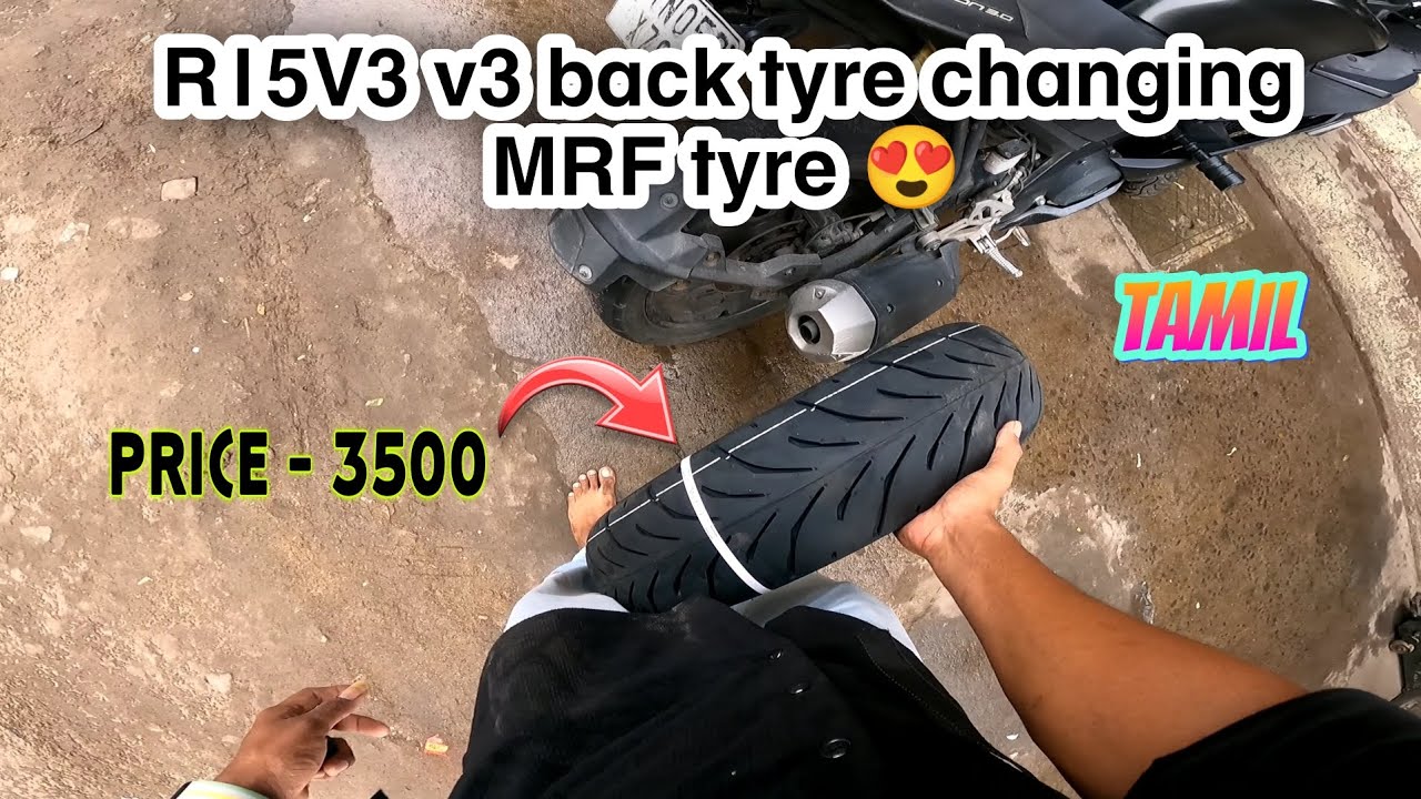 Best tyre for R15v3 || MRF tyre changing || price 3500 only 🥰 | Tamil #r15v3 #mrf #tyre #rapido