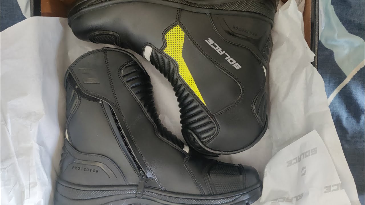 Solace Scout Motorcycle Boots - Black Neon from Motogear performance  @motogearperformance739
