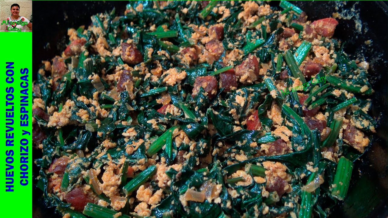 Descubre una deliciosa receta: Huevos Revueltos con Chorizo ​​y Espinacas/ Mi amiga Gaby