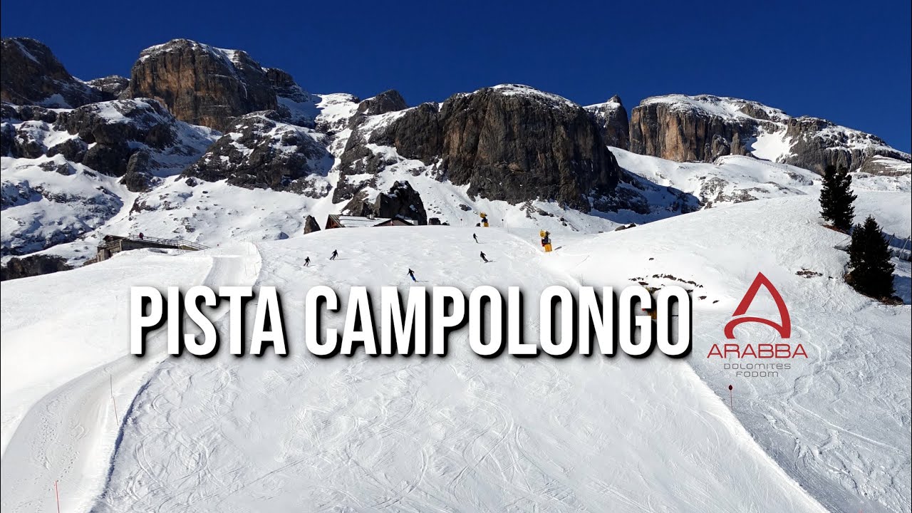 Pista Campolongo: bella discesa da Bec de Roces a Passo Campolongo #arabba #dolomitisuperski #skiing