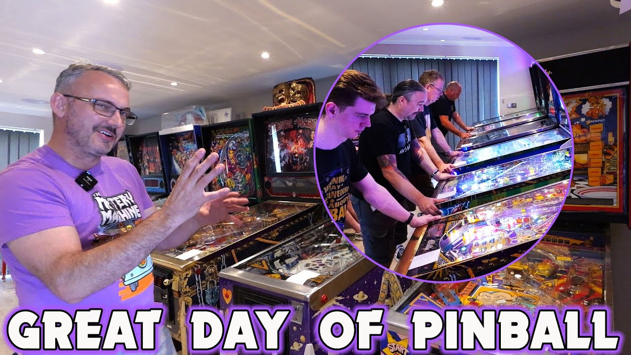 20 Pinball Machines in a crazy day at the Pinball Barn  | We try pin-golf at the league finals