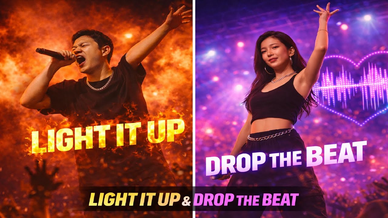K-POP HIPHOP | LIGHT IT UP & DROP THE BEAT (Male & Female Ver.)  I 케이팝 힙합 듀얼 무대 | 라이트 잇 업 & 드롭 더 비트