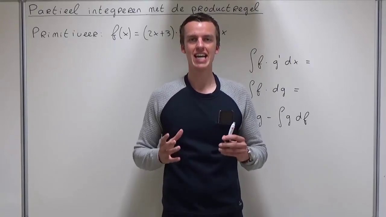 Partieel integreren met de productregel (VWO wiskunde B)