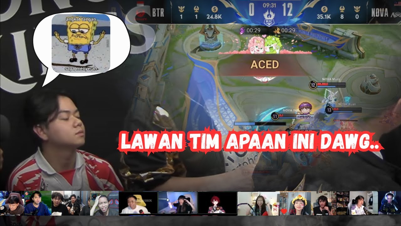 BTR GAK DIKASIH KILL GAK DIKASIH MENANG - REAKSI STREAMER BTR VS NOVA GAME 3 KIC 2025 HOK