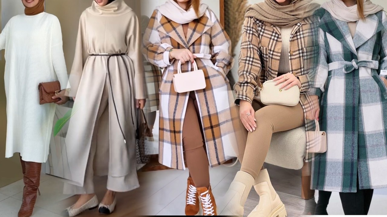 موضة شتاء 2025 للمحجبات|إطلالات تنسيقات لشتاء أنيقة روعة hijab fashion2025/hijab style/hijab turkish