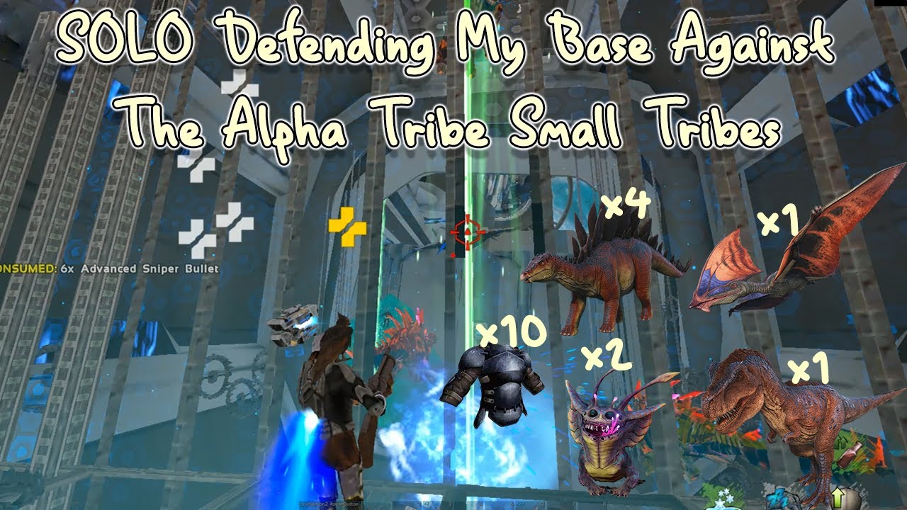 SOLO Defending My Vent Base Against The ALPHA TRIBE Ark Small Tribes PVP 400 Sub Special