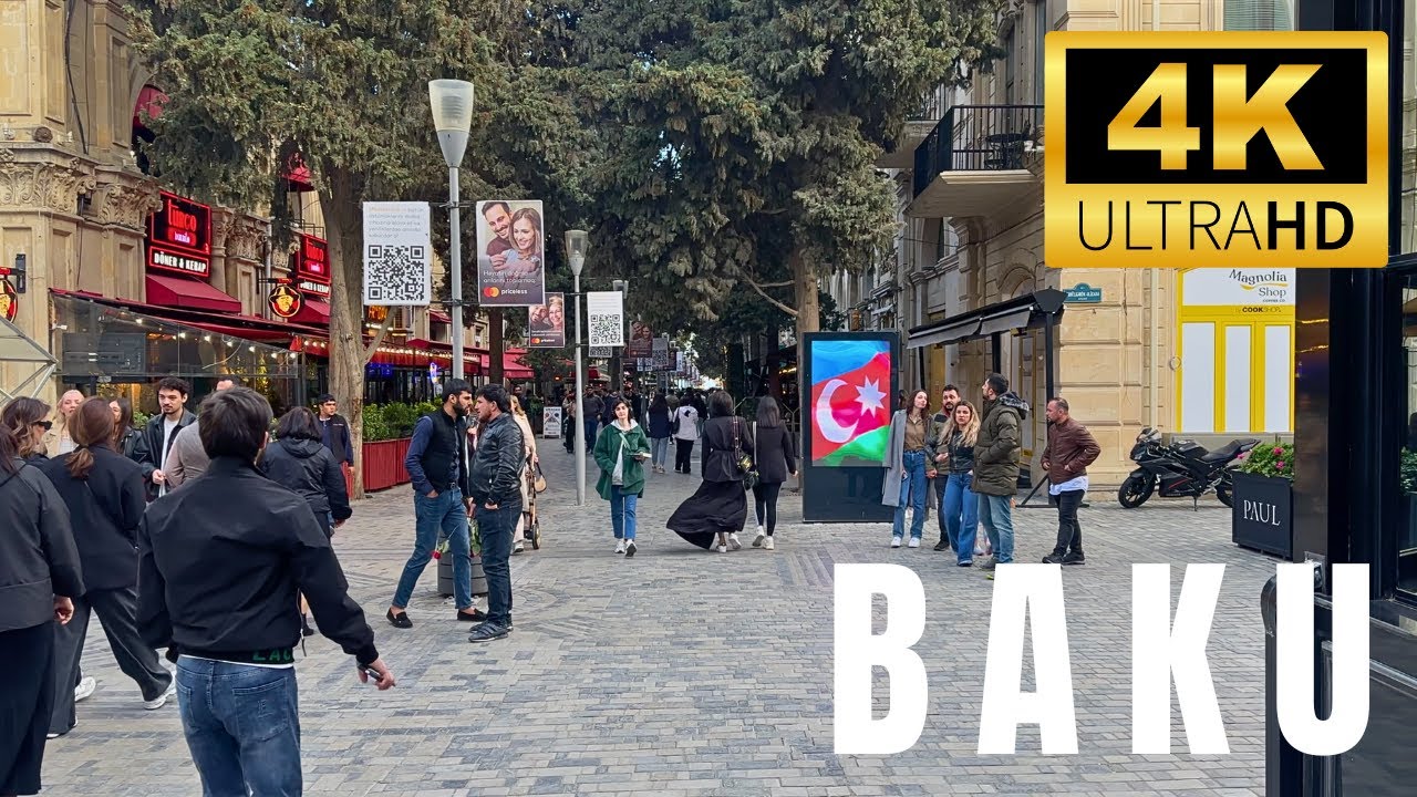 Walking Tour - Baku 🇦🇿【4K】- Experience Azerbaijan