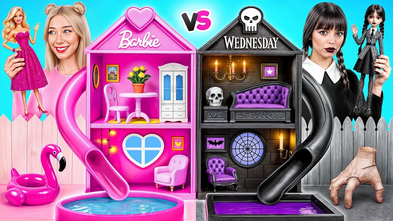 Construimos Casa de Mu&ntilde;ecas Asombrosa | Reto Wednesday vs Barbie Bubba DO Challenge